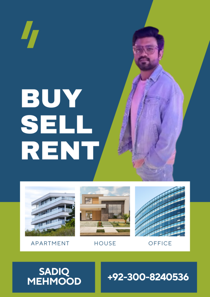 yellow minimalist modern real estate agent poster